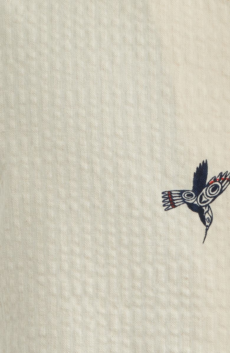 Imperfects Mr. Lynch's Seersucker Camp Shirt, Alternate, color, Natural Hummingbird