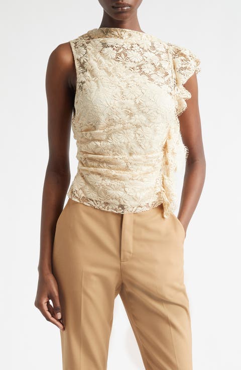 Astrid Lace Ruffle Top