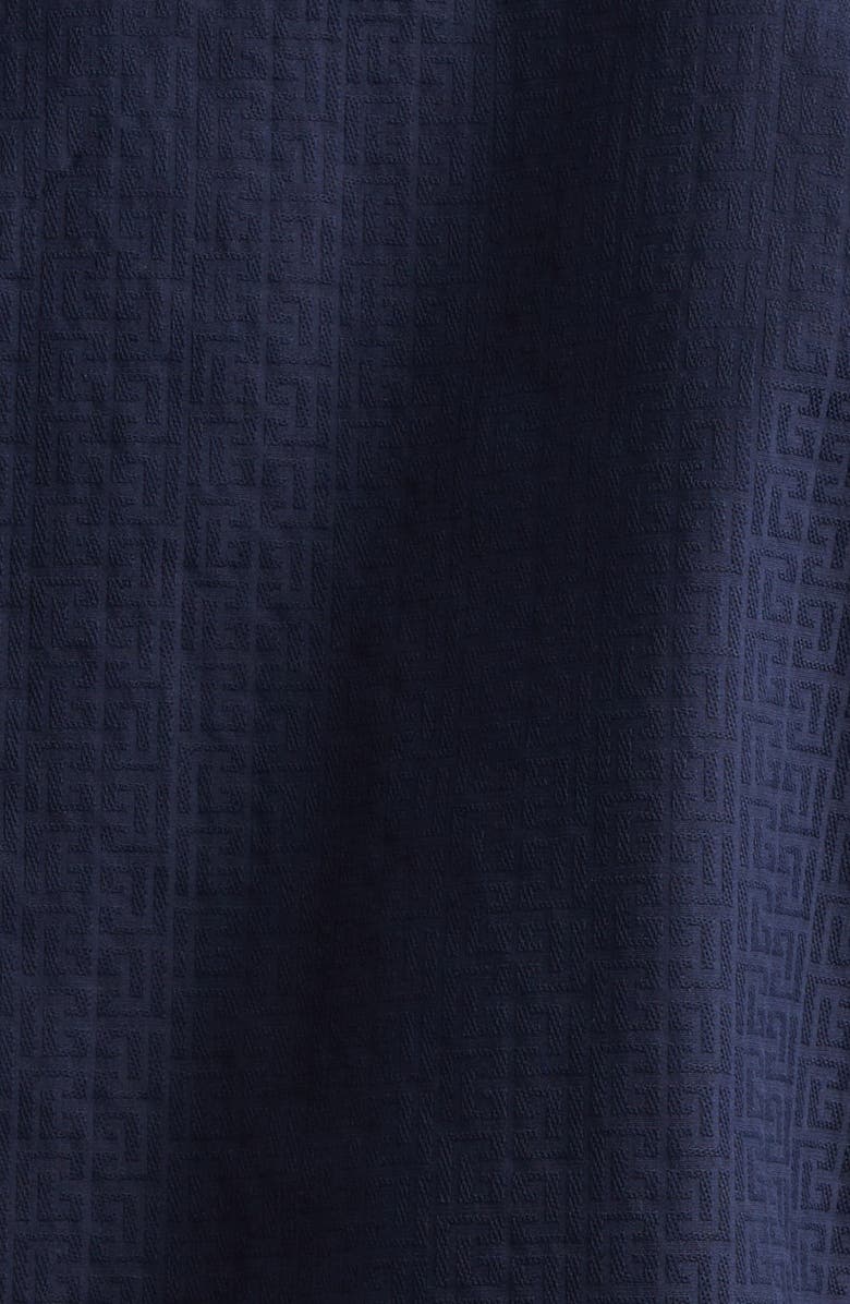 Balmain Monogram Jacquard Pajama Shirt, Alternate, color, 6Ub Marine