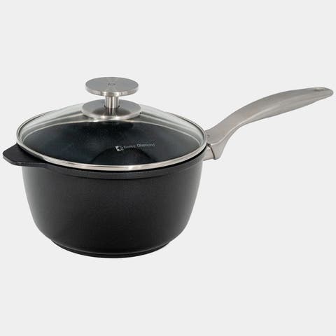 CHD Nonstick Saucepan with Glass Lid, 2.2 qt