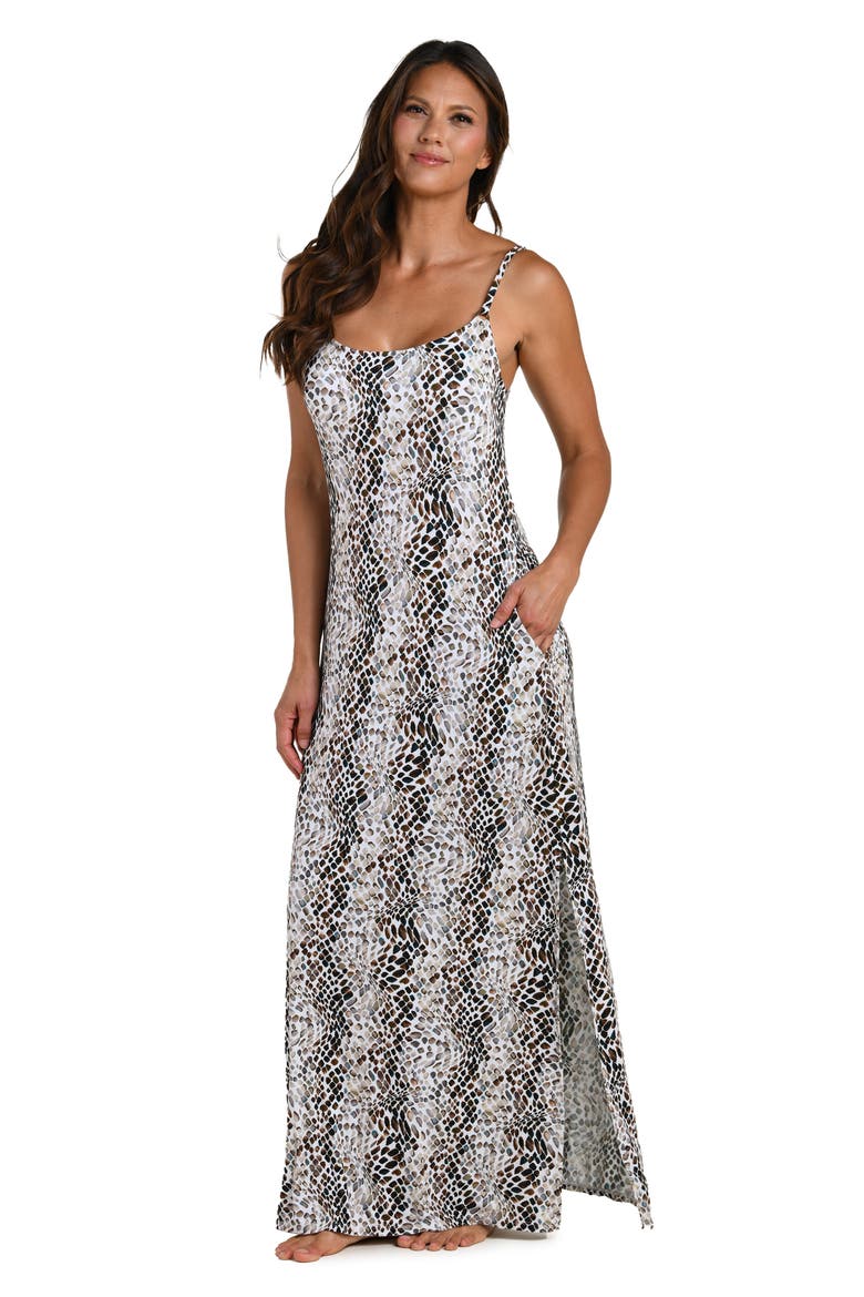 Wild Whispers Print Maxi Dress, Alternate, color, TAUPE