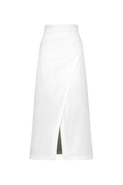 Lela Rose Cotton Poplin Wrap Skirt