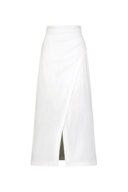 Lela Rose Cotton Poplin Wrap Skirt