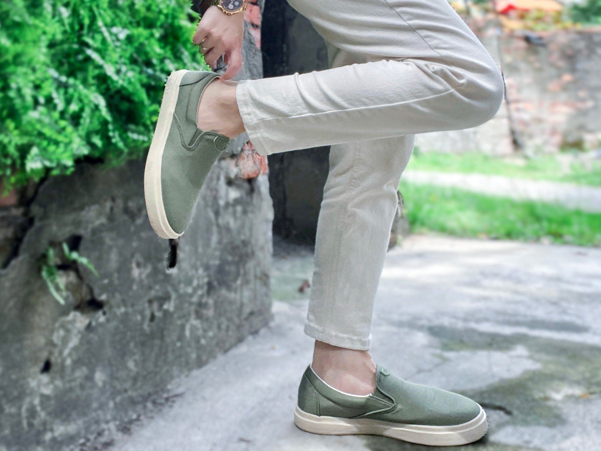 XpreSole Cody Waterproof Slip-On Sneaker, Alternate, color, Olive