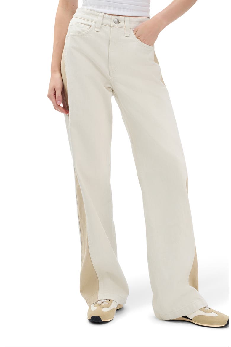 Logan Color Splice Wide Leg Jeans, Main, color, TWOSTONE