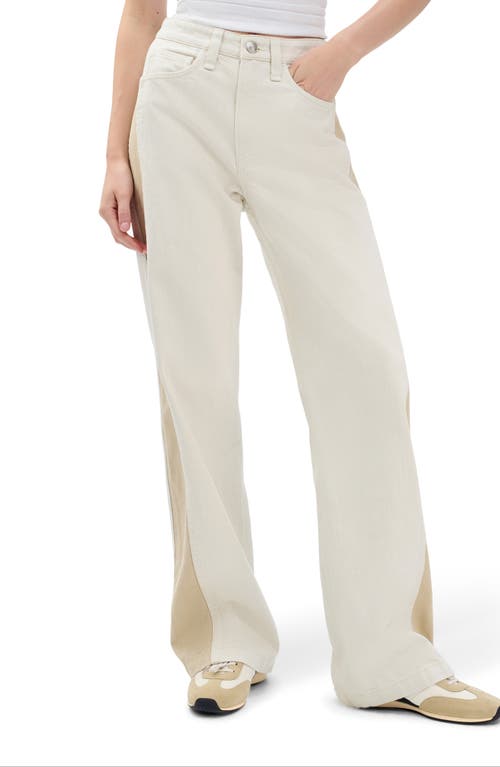 Rag & Bone /jean Logan Color Splice Wide Leg Jeans