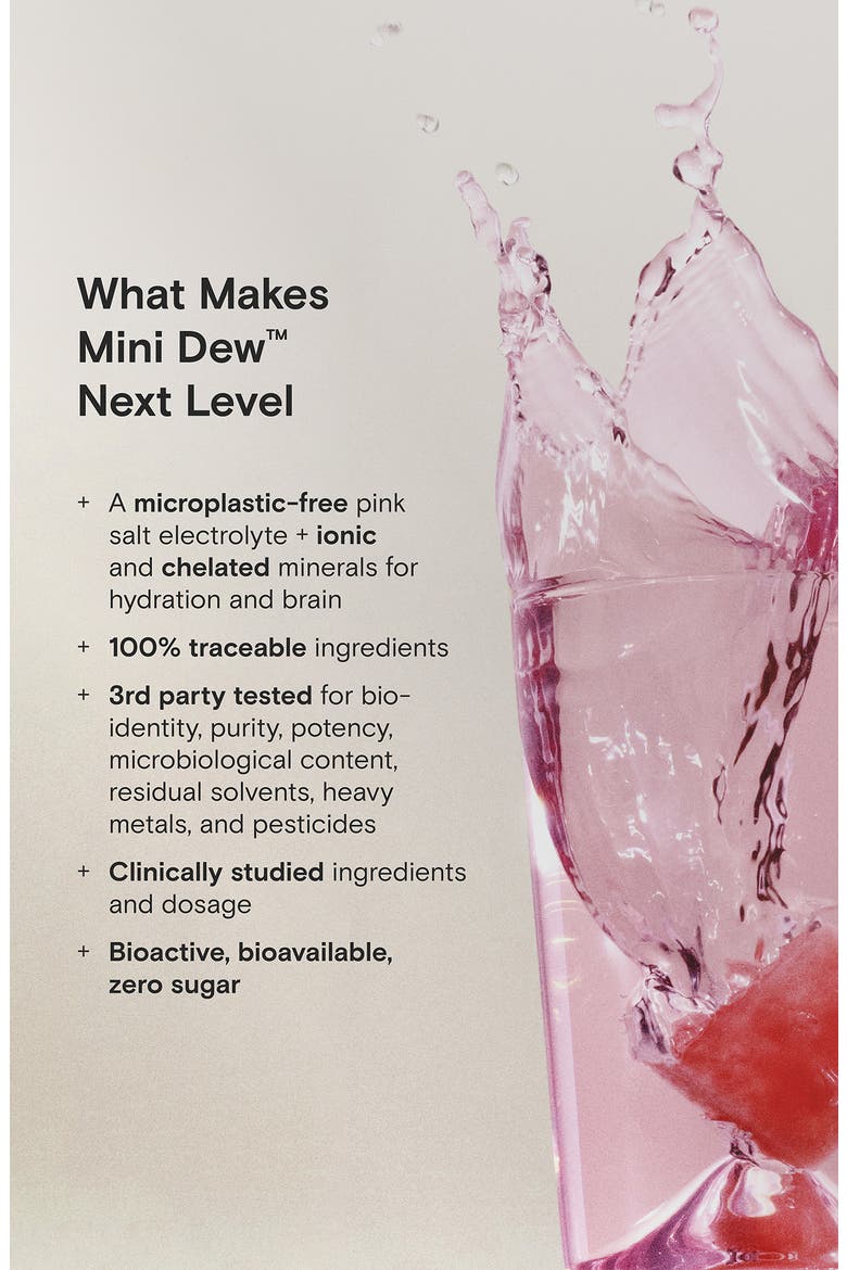 Mini Dew™ Watermelon Electrolytes + Minerals Dietary Supplement, Alternate, color, NO COLOR