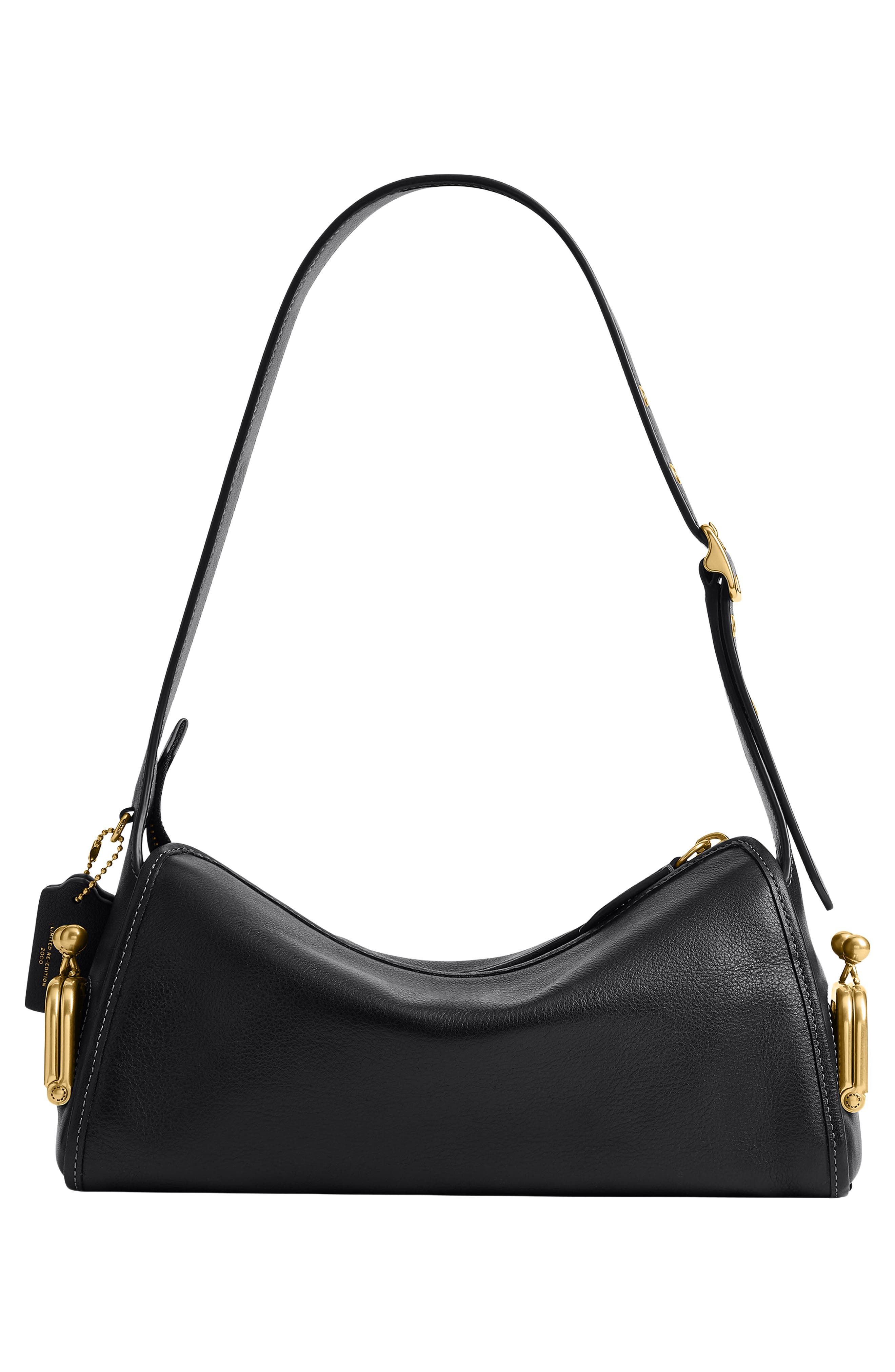 The Coach Originals Turnlock Haversack Leather Bag 27, Alternate, color, B4/ BLACK