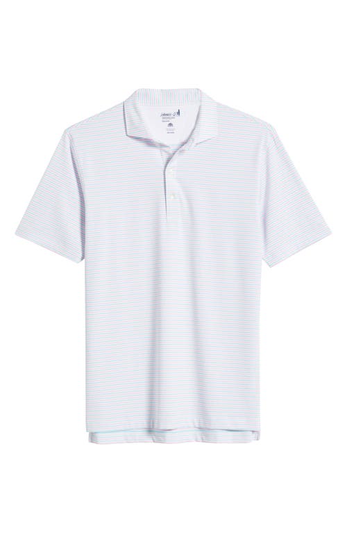 Johnnie-o Vik Stripe Prep-formance Polo In Porto Pink