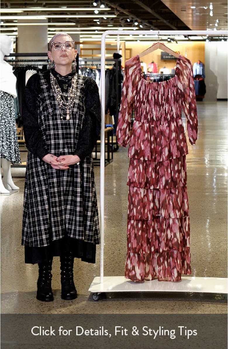 Smocked Tiered Long Sleeve Maxi Dress, sales video thumbnail