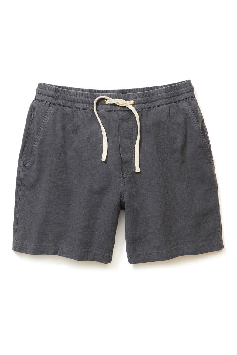 Saturday 6-Inch Drawstring Beach Shorts, Alternate, color, FADED BLACK