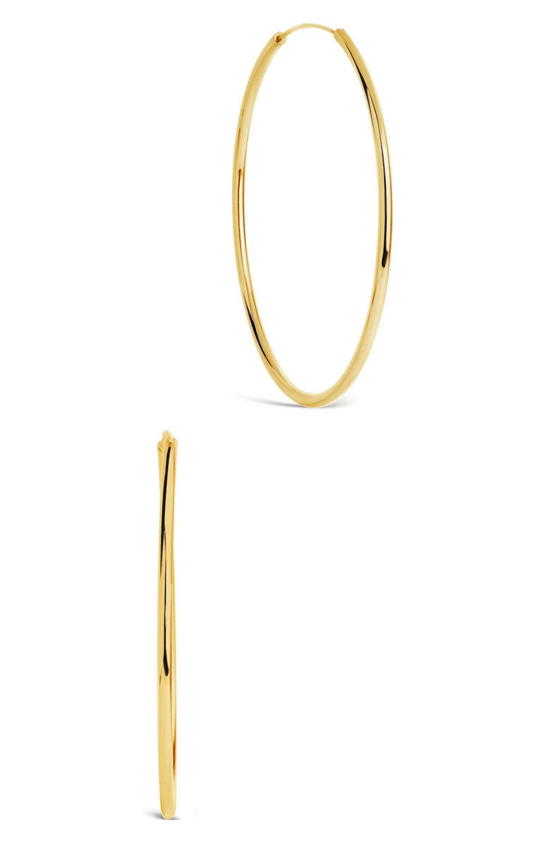 Sterling Forever Infinity Hoop Earrings, Alternate, color, Gold