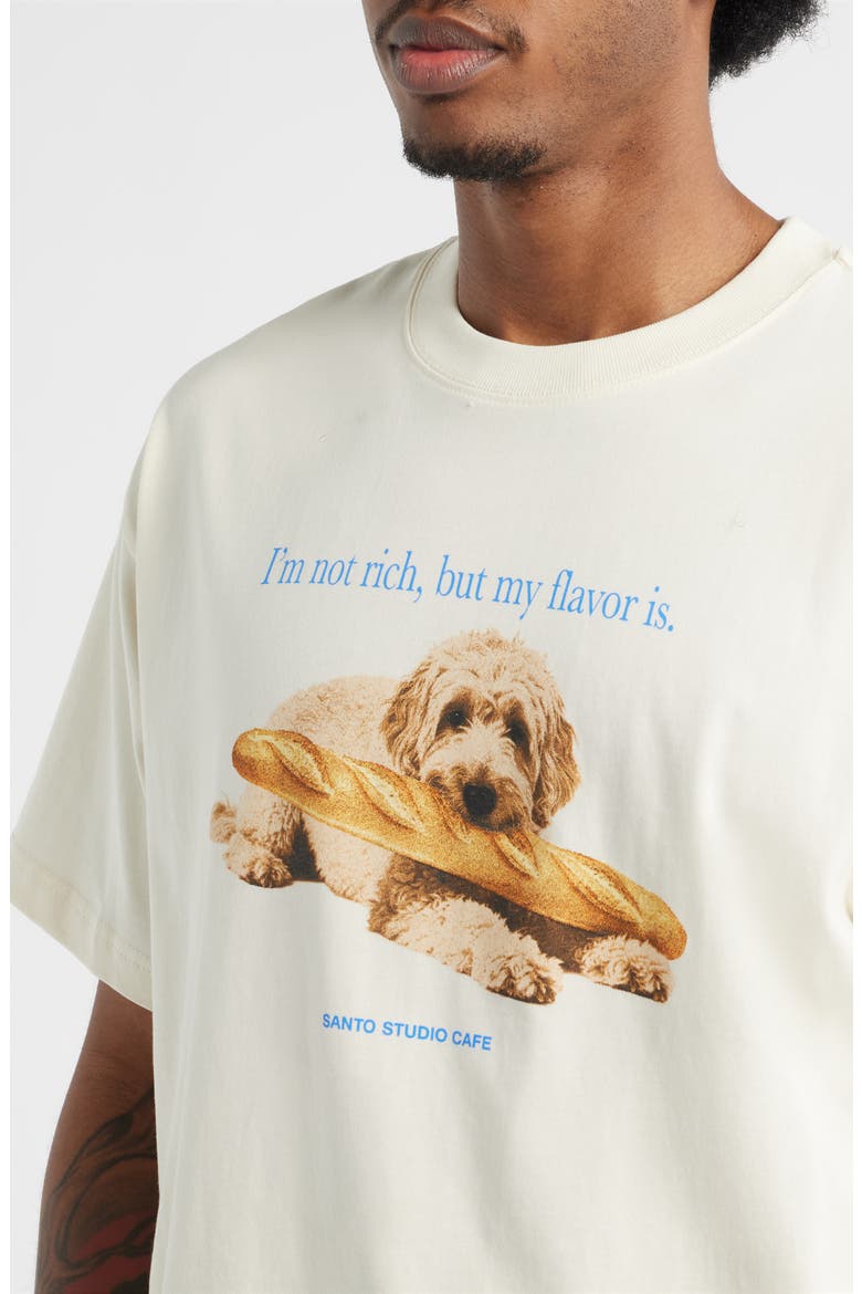 Not Rich Dog Drappo Graphic T-Shirt, Alternate, color, CREAM