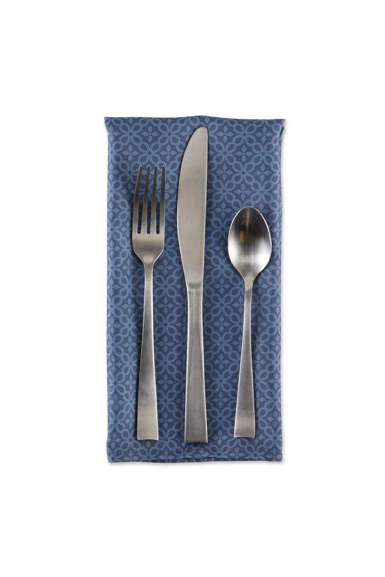 Outdoor Printed Napkin Set/6, Alternate, color, French Blue Lattice