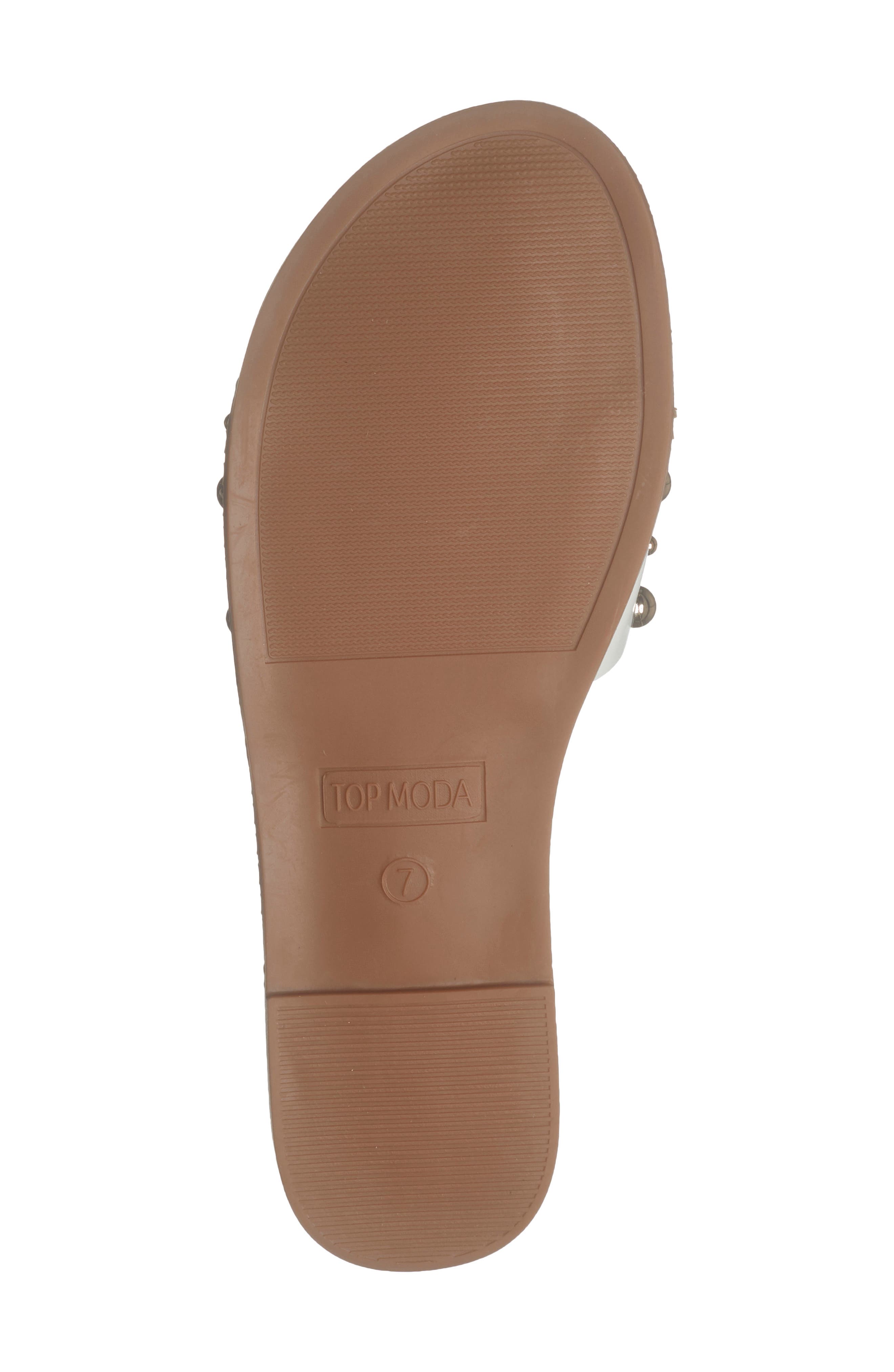 Mick Flat Sandal, Alternate, color, WHITE PU