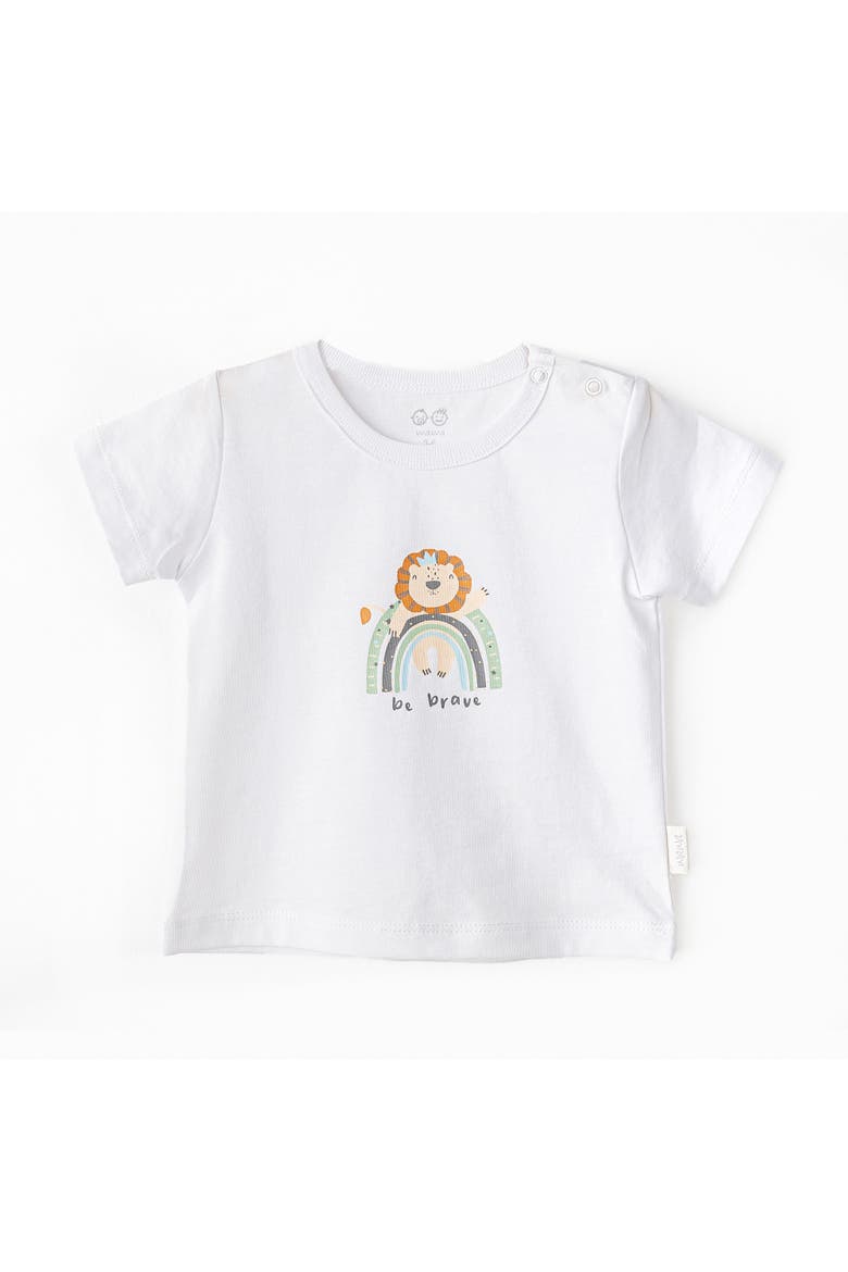 Casual Brave Lion T-Shirt, Main, color, White