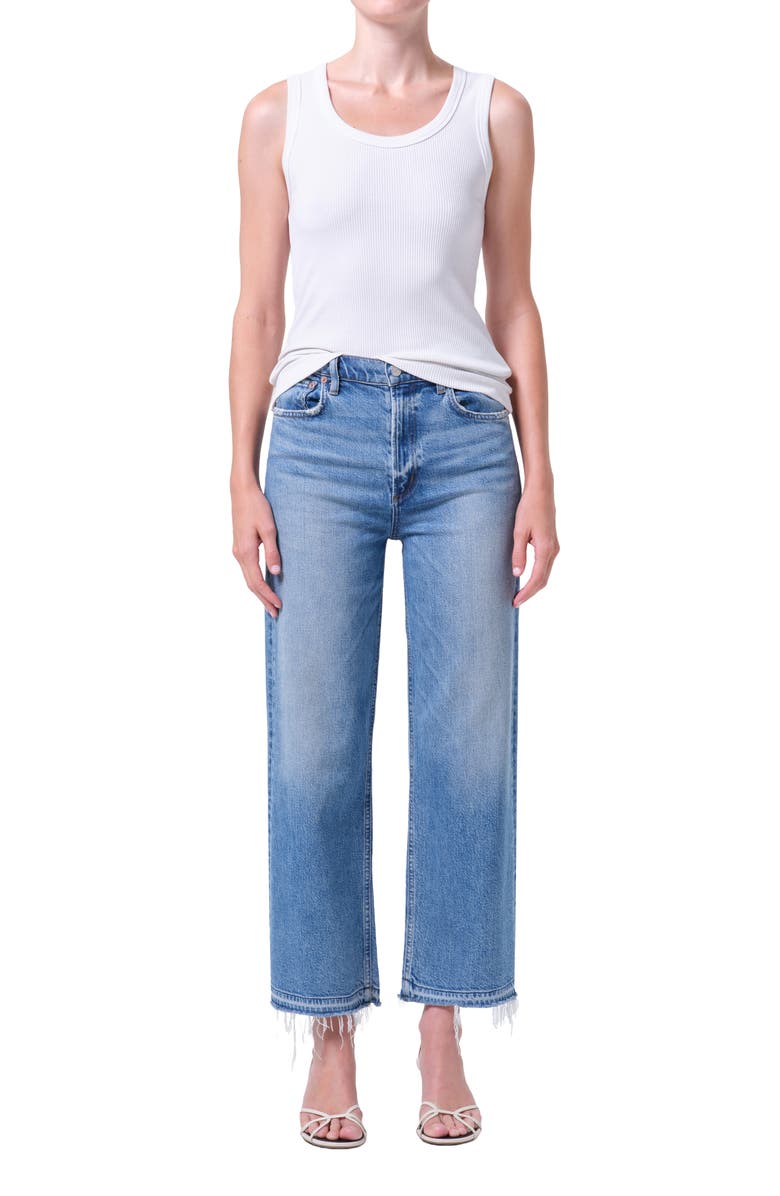 AGOLDE Ren High Waist Wide Leg Jeans, Alternate, color, Measure