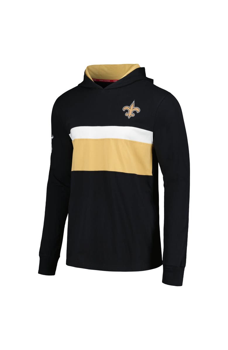 Tommy Hilfiger Men's Tommy Hilfiger  Black New Orleans Saints Morgan Long Sleeve Hoodie T-Shirt, Alternate, color, Black
