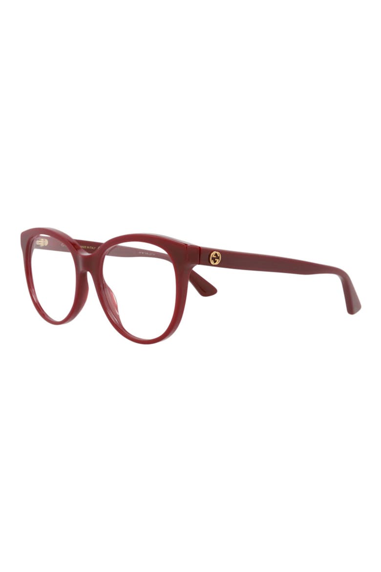 53mm Round Optical Glasses, Alternate, color, BURGUNDY BURGUNDY TRANSPARENT