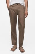 MANGO Slim Fit Linen Pants