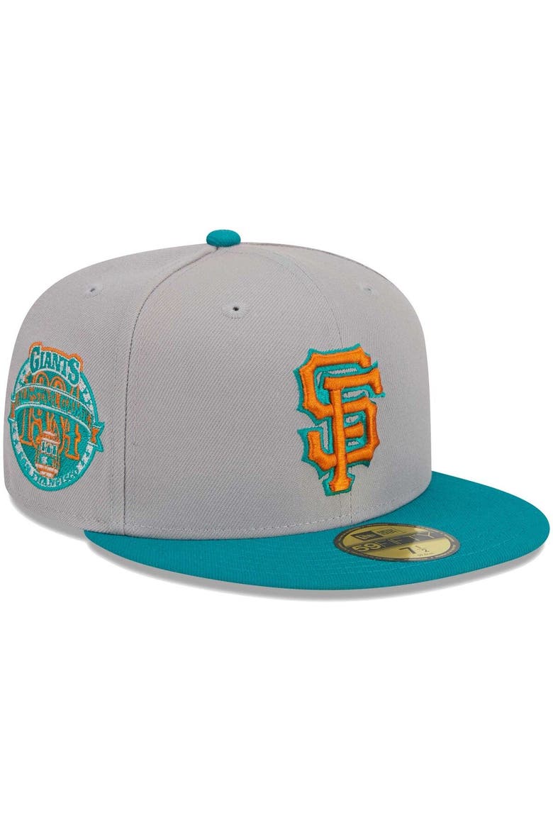 Men's New Era Gray/Teal San Francisco Giants  59FIFTY Fitted Hat, Main, color, Gray