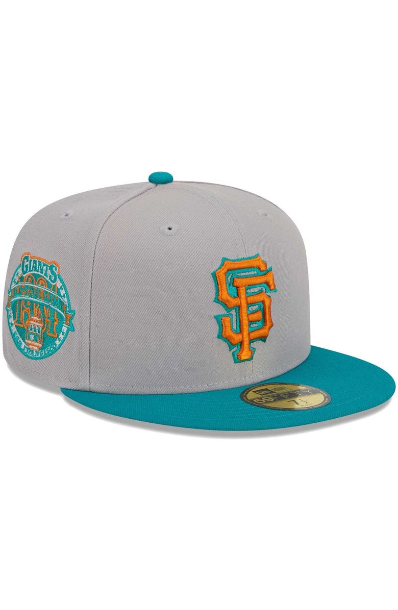New Era Men's New Era Gray/Teal San Francisco Giants  59FIFTY Fitted Hat, Main, color, 