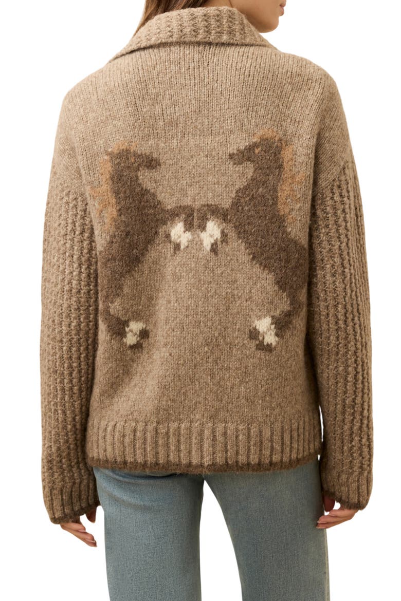 Lost Trails Alpaca Blend Cardigan, Alternate, color, OATMEAL