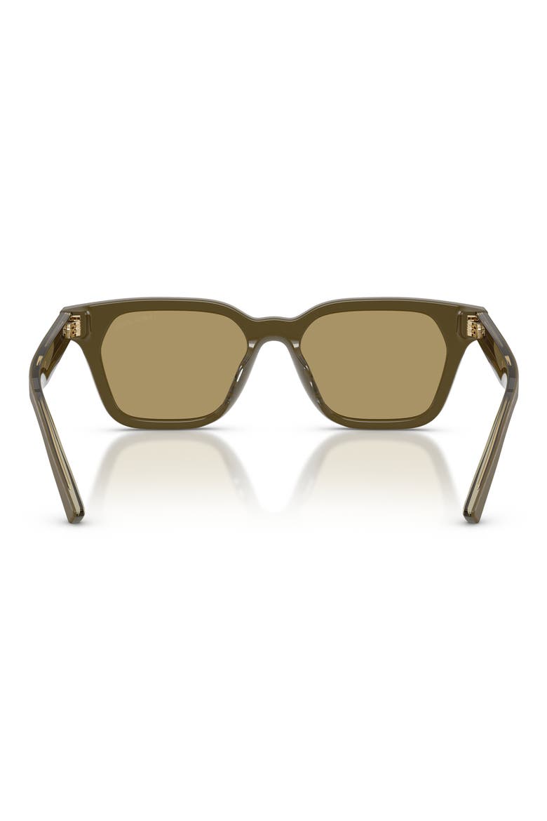 52mm Square Sunglasses, Alternate, color, BRUSHED GREEN / GREEN OLIVE