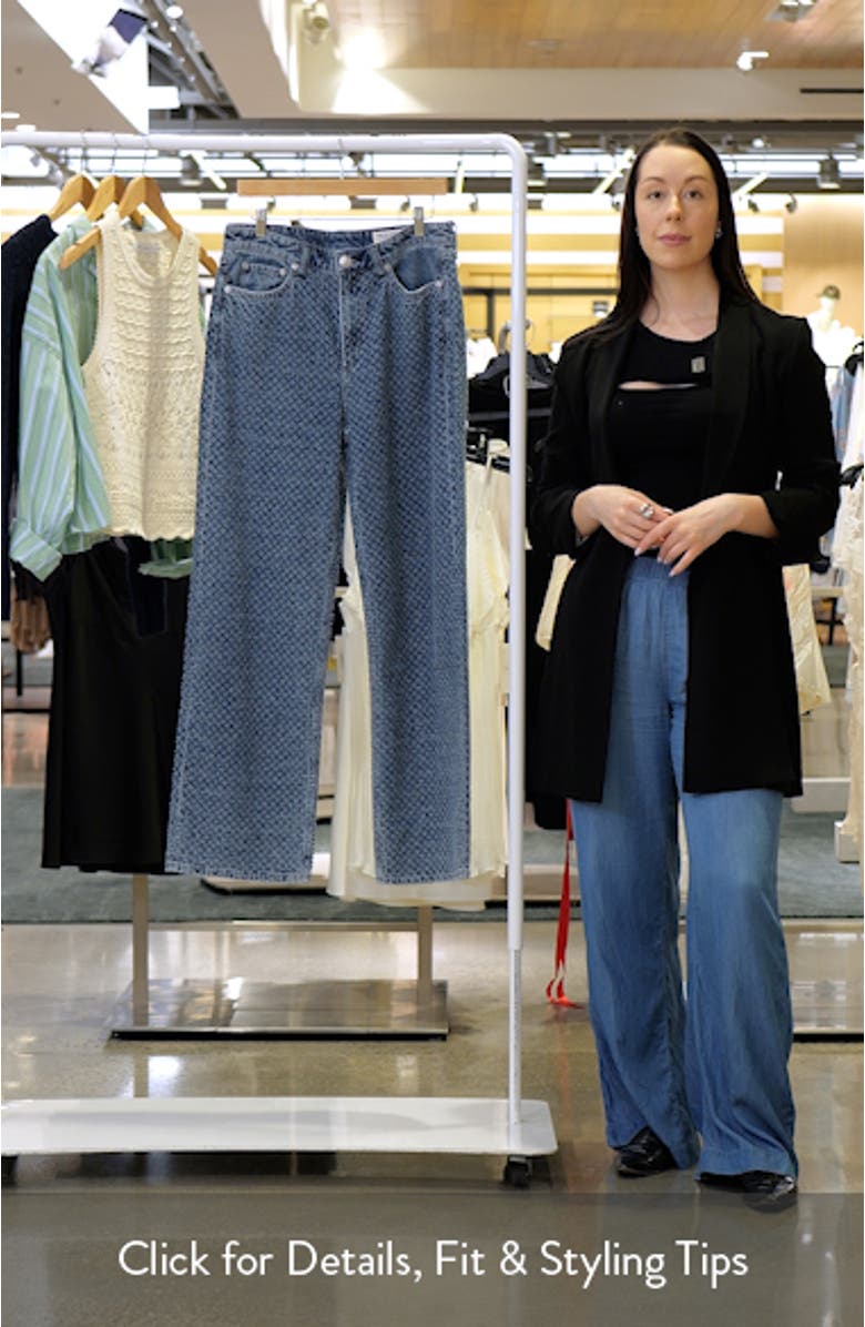 Logan Textured Wide Leg Jeans, sales video thumbnail