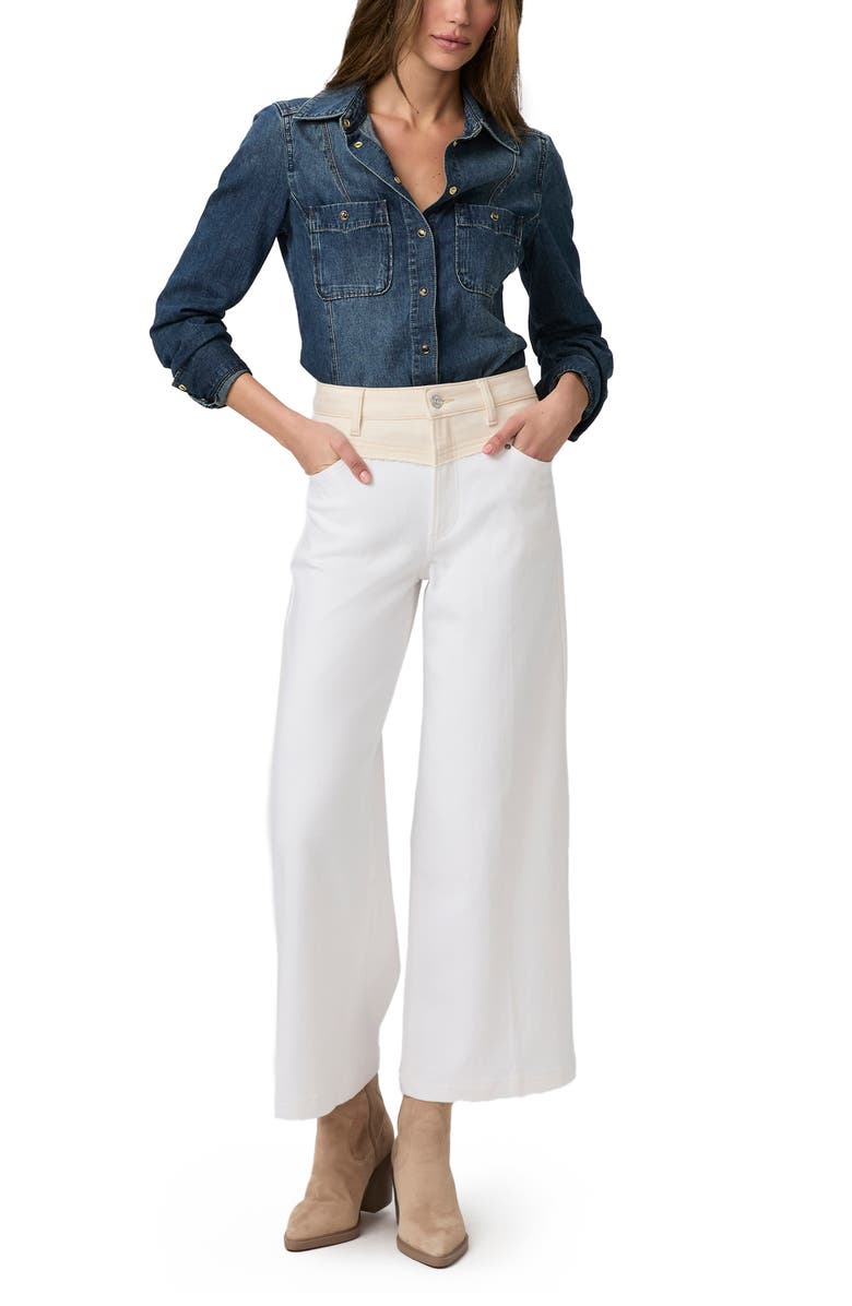 PAIGE Harper V-Yoke High Waist Ankle Wide Leg Jeans, Alternate, color,