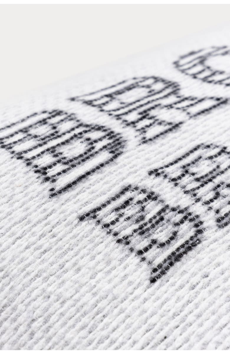 Brooks Brothers Est. 1818 Logo Cotton Throw Pillow, Alternate, color, White