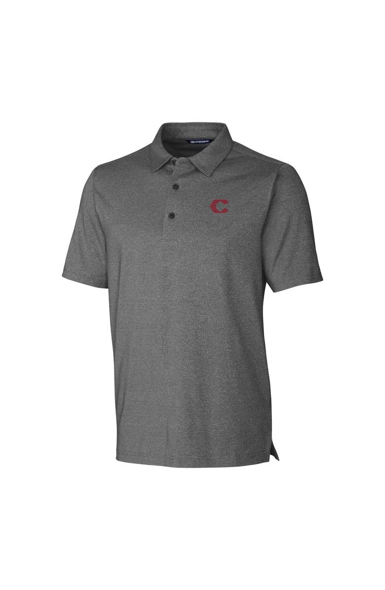 Cutter & Buck Men's Cutter & Buck  Heather Charcoal Cincinnati Reds City Connect Forge Heathered Stretch Polo, Alternate, color, 