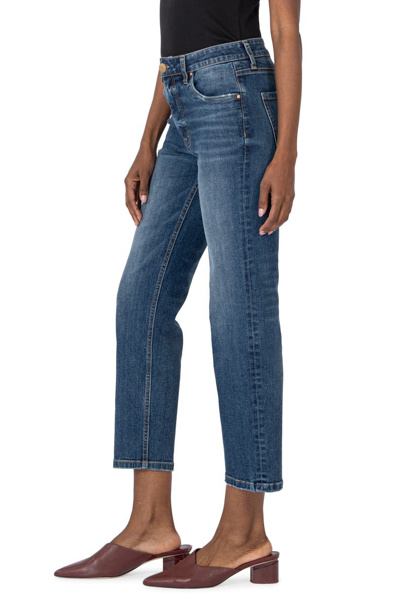 KUT from the Kloth Elizabeth Fab Ab High Waist Crop Straight Leg Jeans, Alternate, color, 