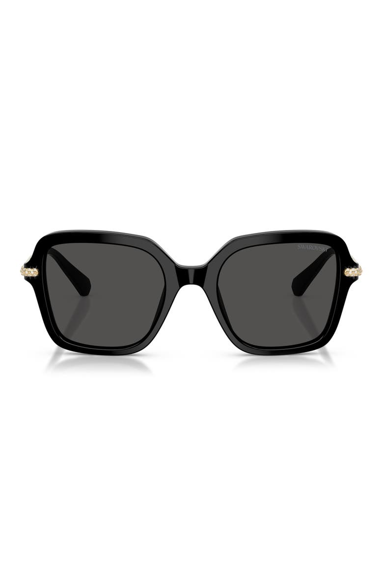 50mm Small Irregular Sunglasses, Main, color, BLACK / DARK GREY