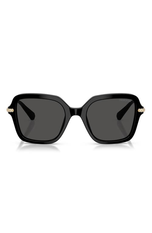 Swarovski 50mm Small Irregular Sunglasses In Black