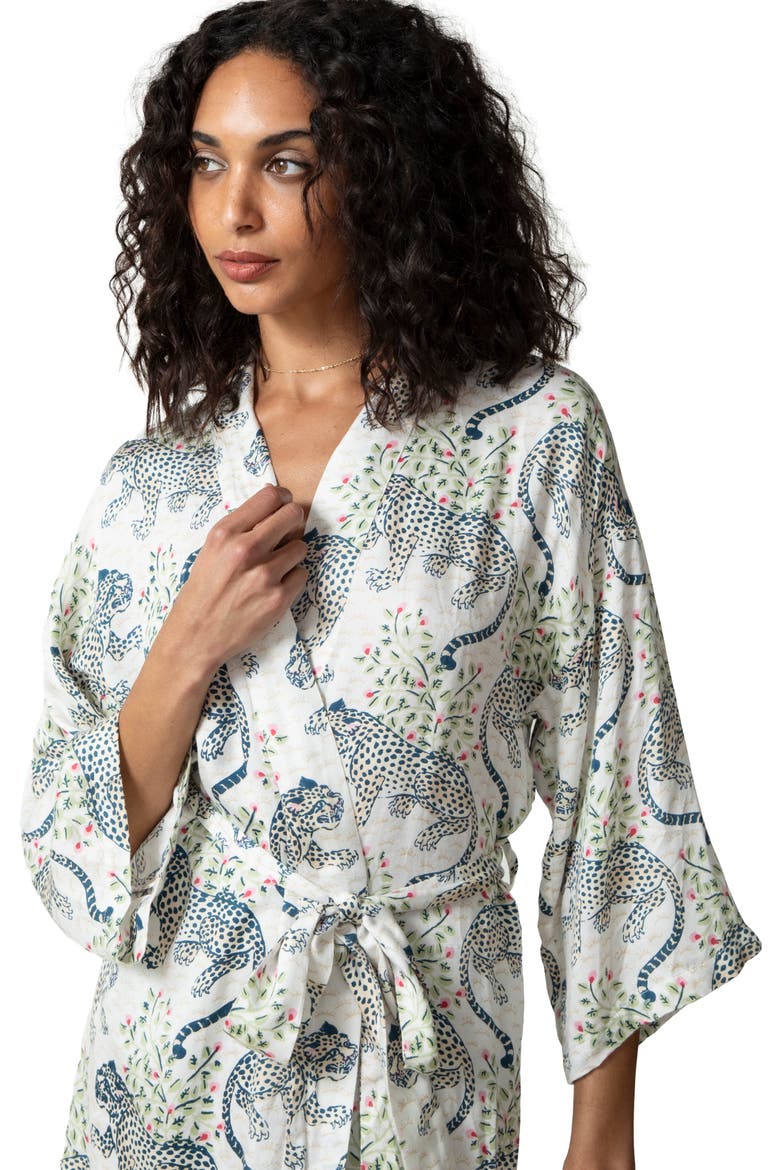 Eco Satin Glam Mini Robe, Alternate, color, Wedding Cake