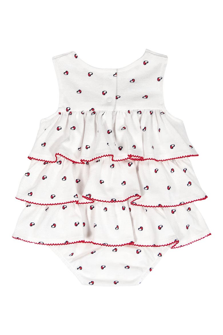Tommy Heart Logo Bubble Bodysuit & Headband Set, Alternate, color, WHITE