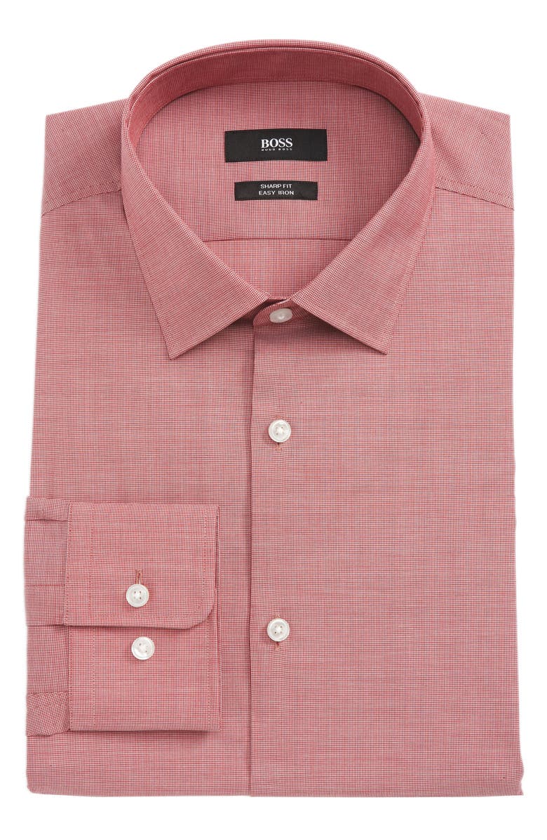BOSS Marley Sharp Fit Easy Iron Textured Dress Shirt, Main, color,