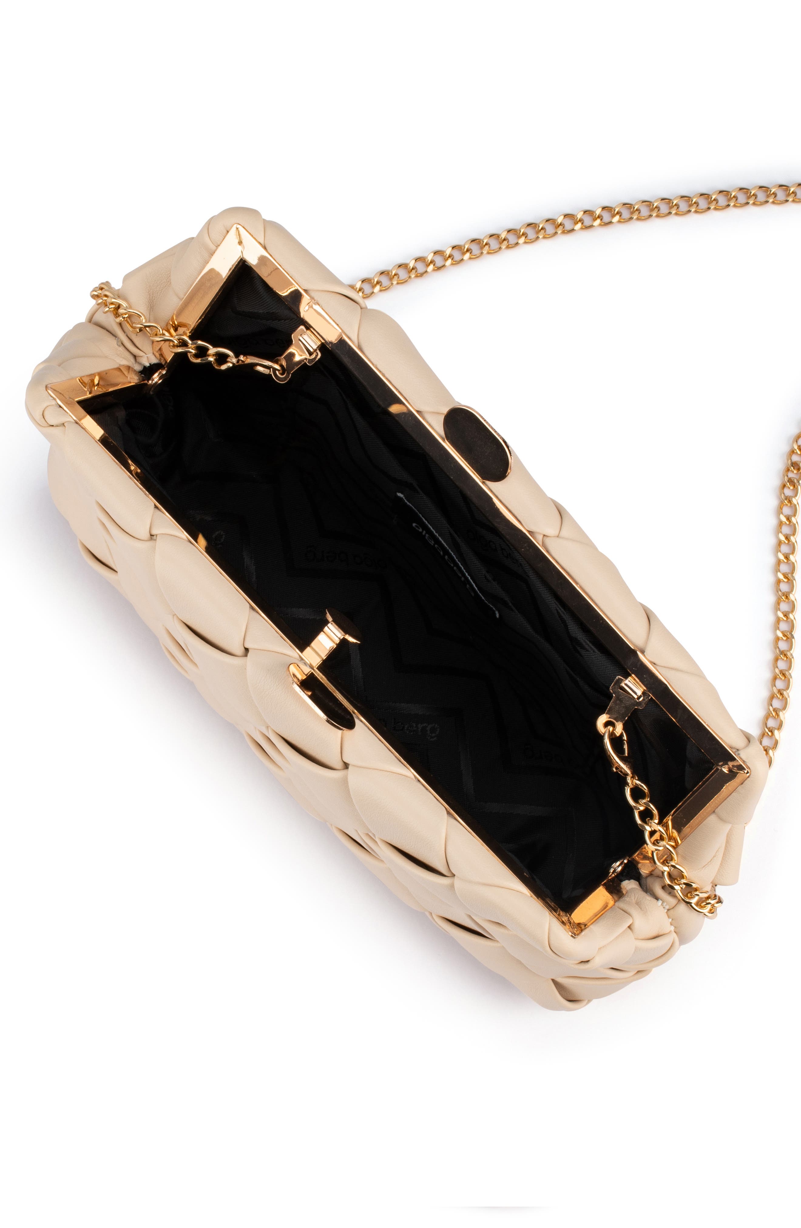 Quinn Woven Faux Leather Clutch, Alternate, color, NATURAL