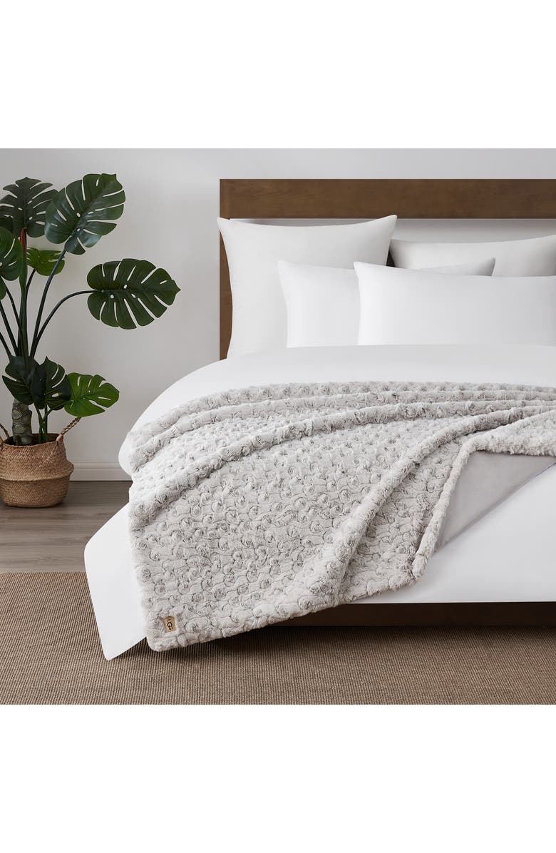 UGG<sup>®</sup> Amanda Faux Fur Throw Blanket, Alternate, color,