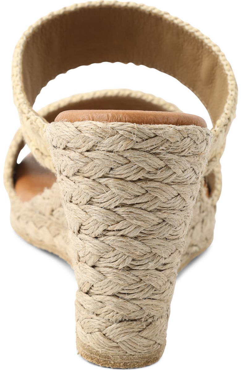 André Assous Nolita Raffia Wedge Slide Sandal, Alternate, color, Sand Fabric