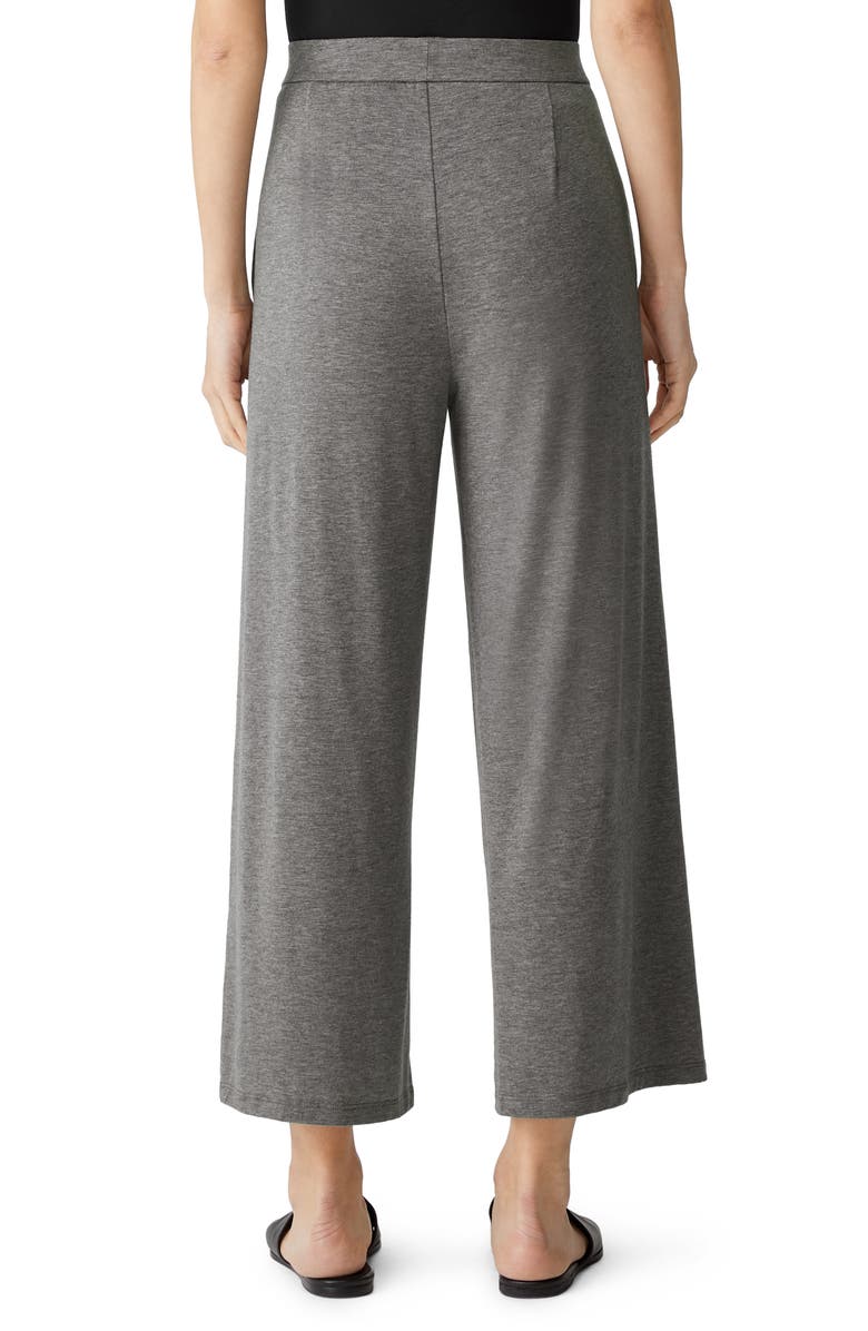 Eileen Fisher Crop Wide Leg Fine Jersey Pants, Alternate, color, 
