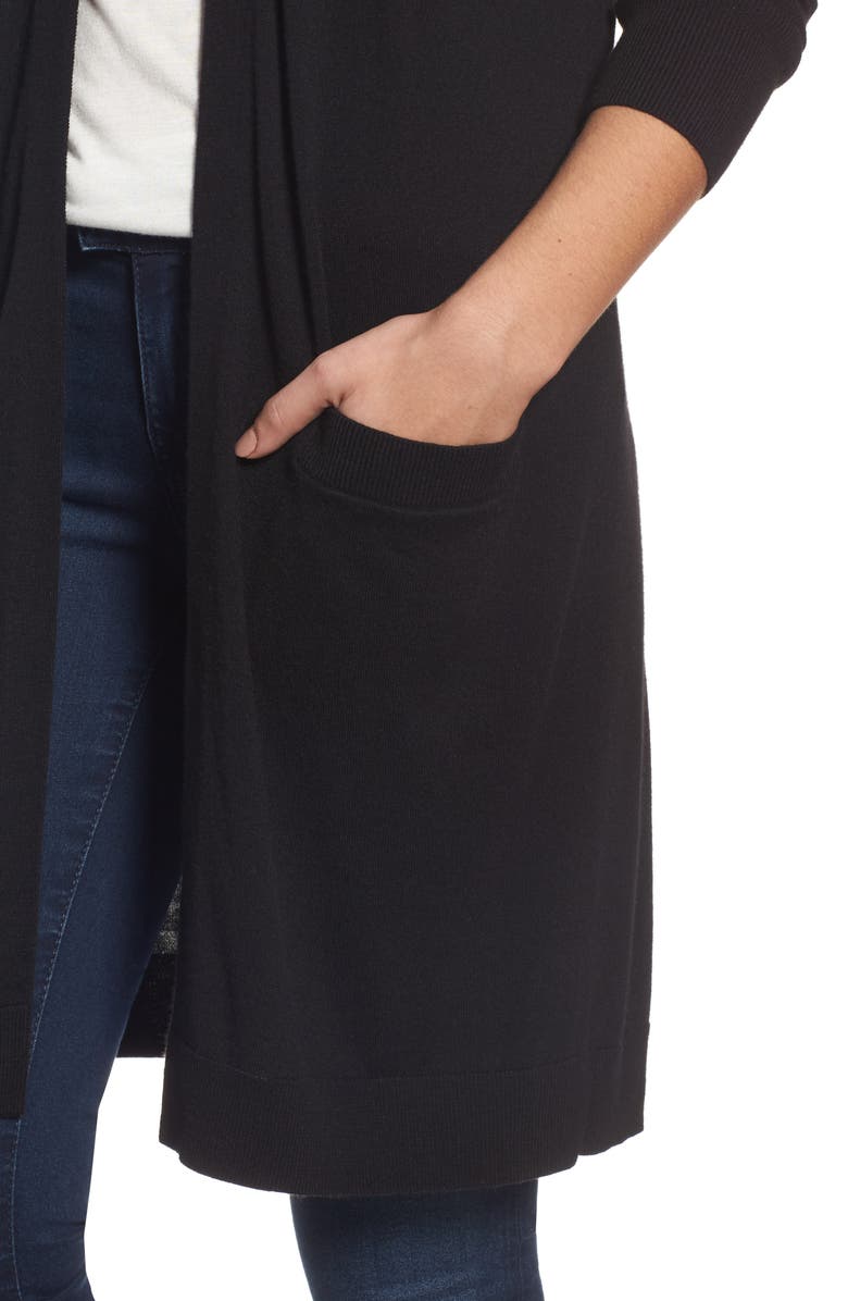 Halogen<sup>®</sup> Long Open Front Cardigan, Alternate, color,