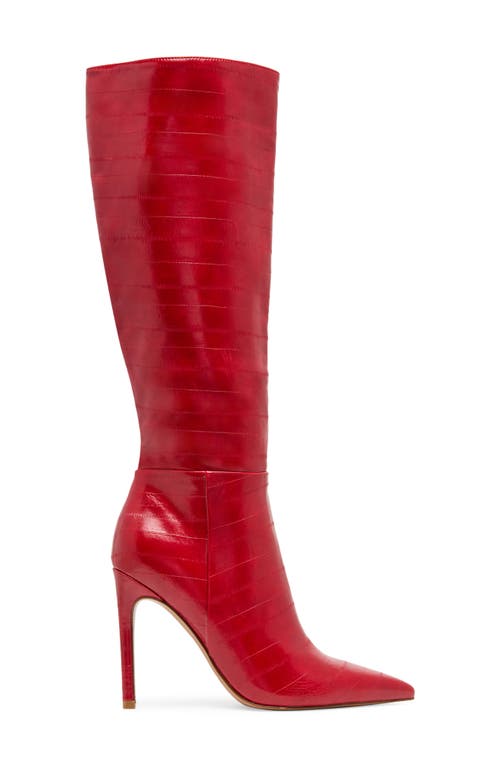 Steve Madden Nitro Knee High Boot In Red