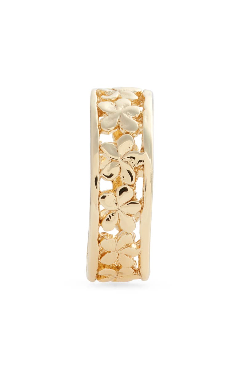 Kiara by Ki-Ele Melia Plumeria Band Ring, Alternate, color, Gold