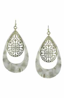 OLIVIA WELLES Gold-Plated Devin Floating Filigree Drop Earrings