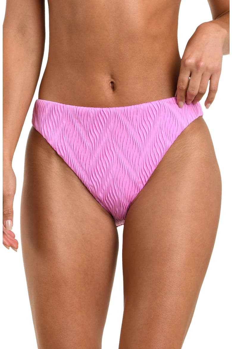 Ethereal Echo Mid Waist Bikini Bottoms, Alternate, color, BLUSH
