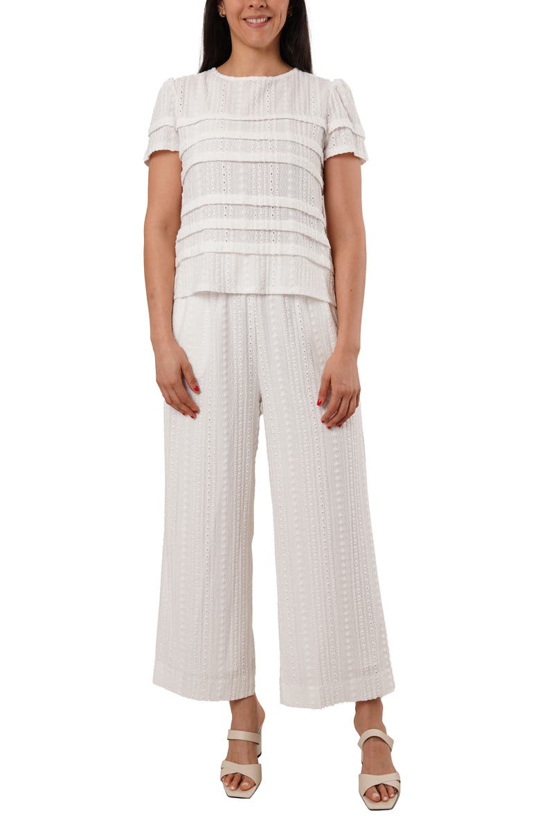 SUNNY LEIGH Eyelet Pants, Alternate, color, White