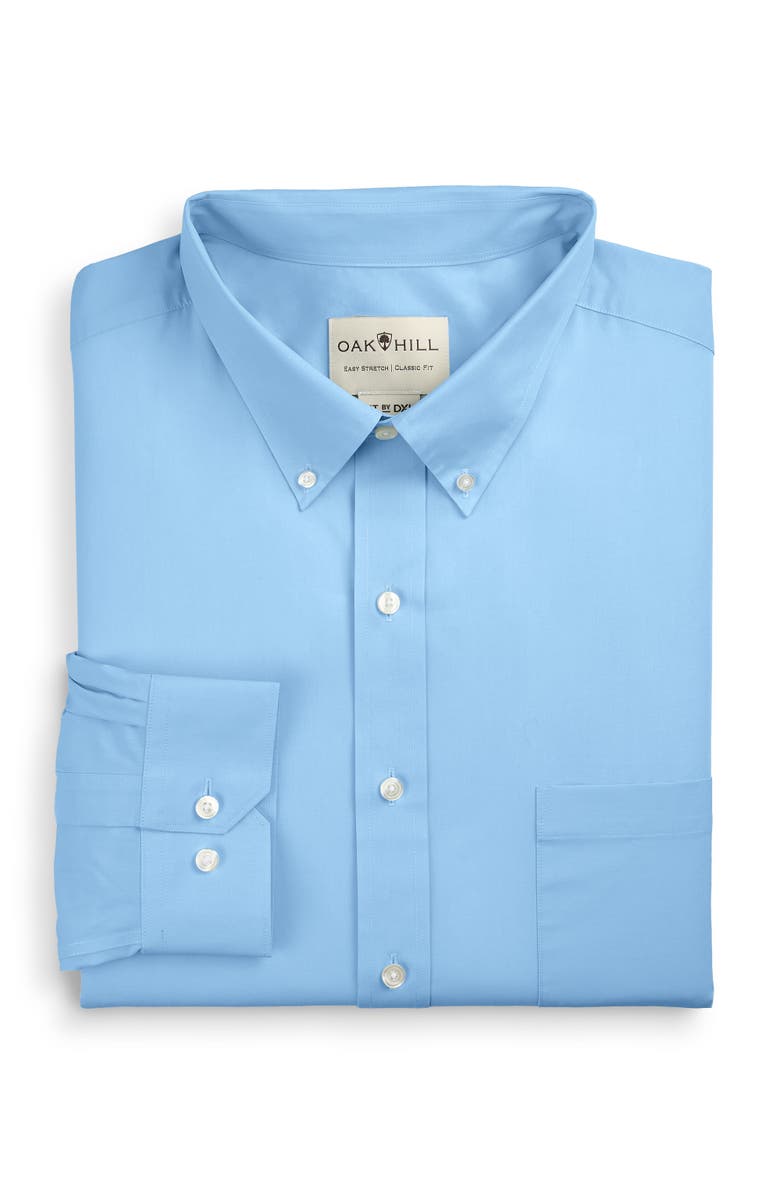 Oak Hill by DXL Big & Tall Performance Dress Shirt, Main, color, Heritage Blue
