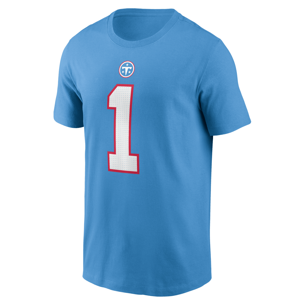 Men's Nike Cameron Ward Light Blue Tennessee Titans Team Name & Number T-Shirt - image 2